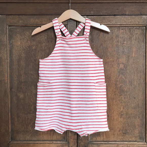 Terrycloth fabric overalls / romper jumpsuit - Picture 1 of 7